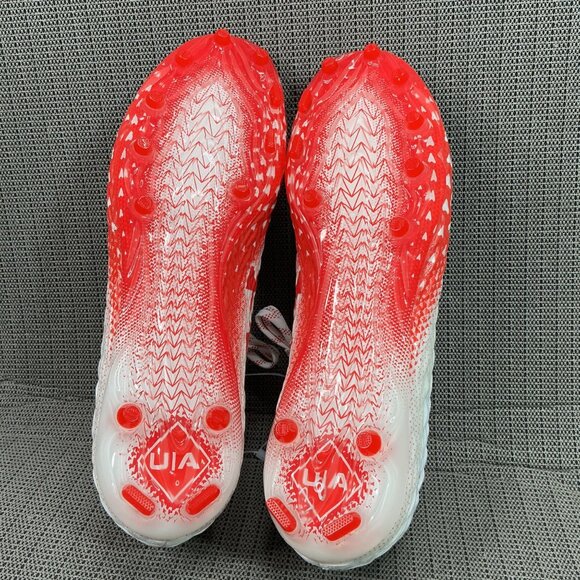 Under Armour Clone Highlight Mc Mens Size 14 White/Red Football Cleats - Picture 7 of 8